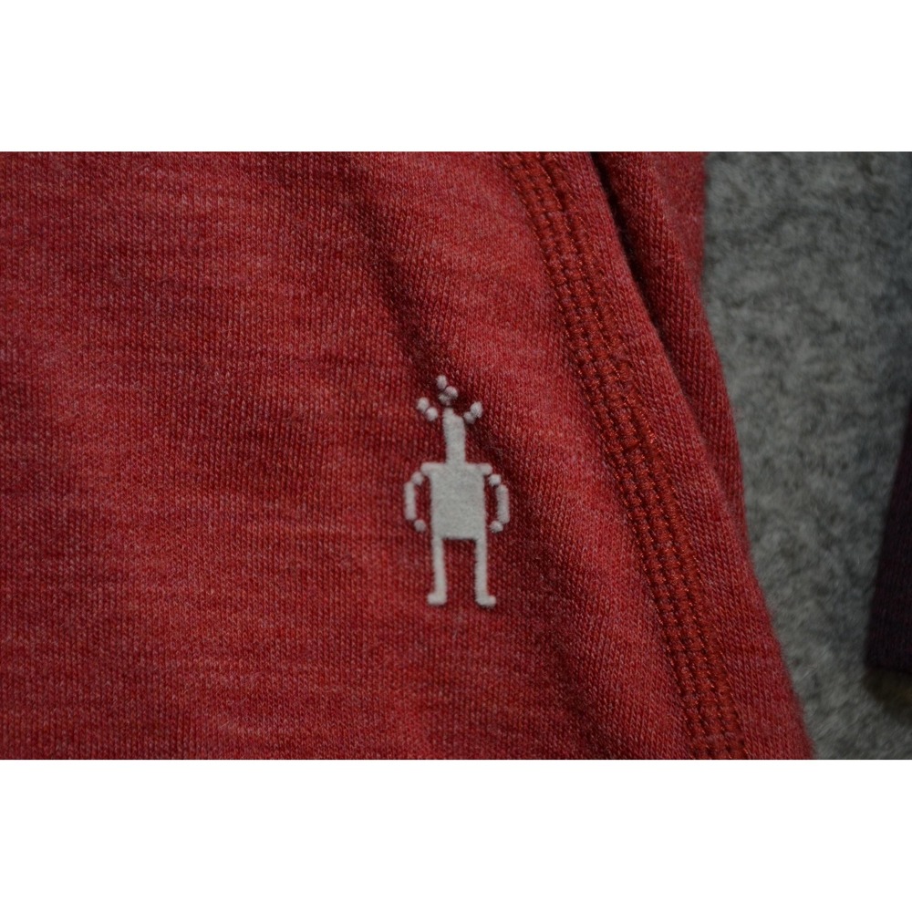 Smartwool Merino 250 Hoodie Womens M Red Purple 1/2 Zip Wool Thermal Layer Top - Picture 3 of 16
